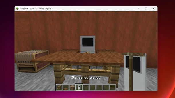 Stendardo bianco computer Minecraft
