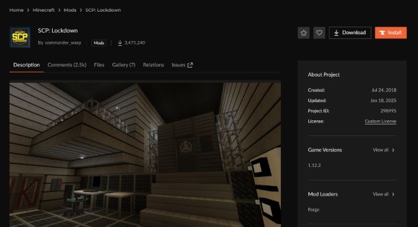 Come scaricare la mod degli SCP su Minecraft