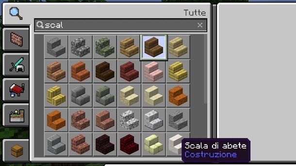 Minecraft Bedrock Scala di abete