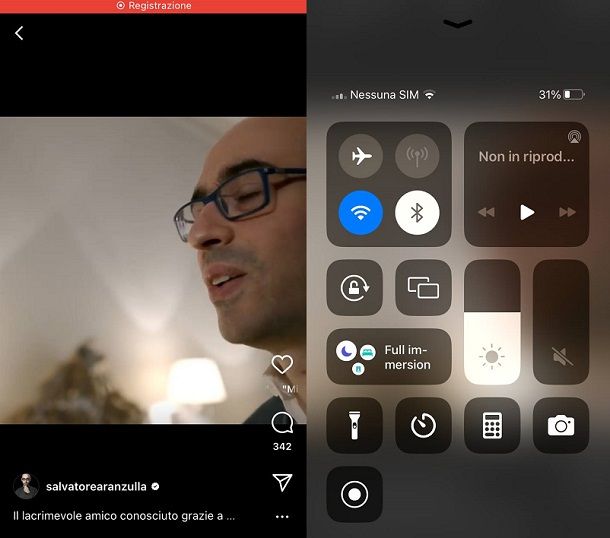 Registrazione video iPhone Instagram