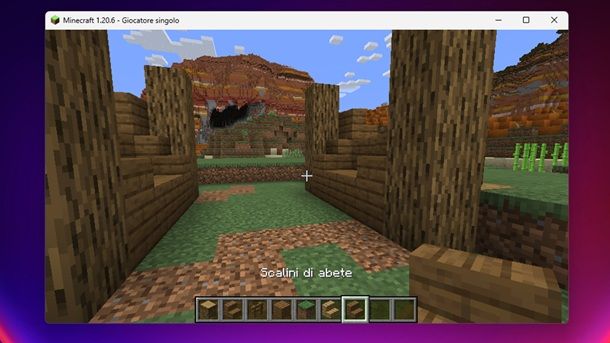 Struttura speculare destra Minecraft