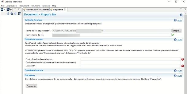 Come creare file CCF