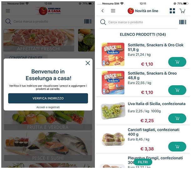 App per fare la spesa da casa