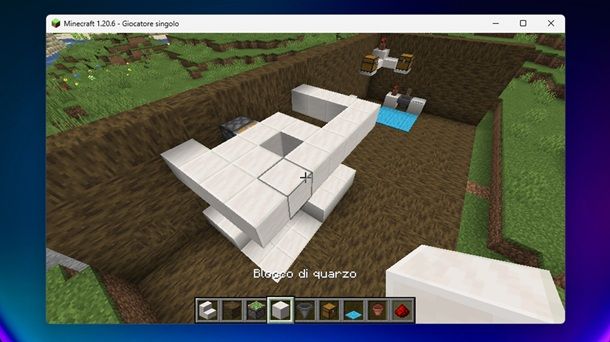 Blocco di quarzo chiudi struttura alto Minecraft