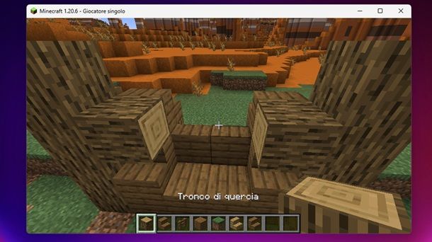 Tronchi di quercia laterale Minecraft