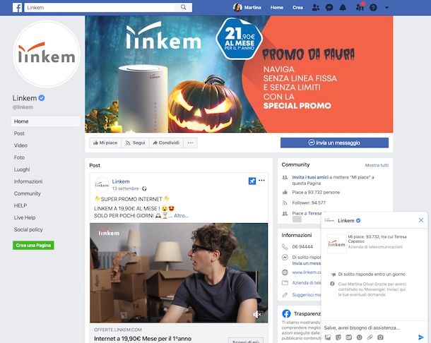 Linkem Facebook