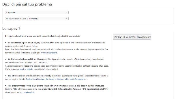 Problemi con pagamento Amazon