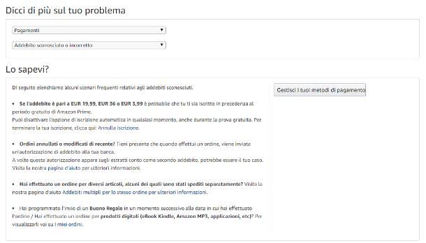 Problemi con pagamento Amazon