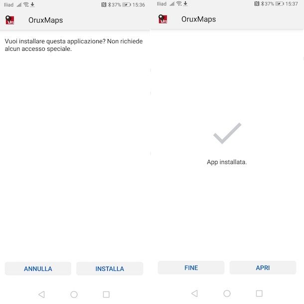 Come installare OruxMaps