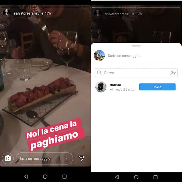 Inviare storie Instagram senza tag