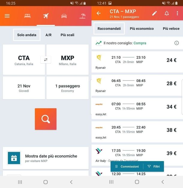 App Kayak Voli