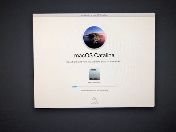 Installazione macOS Catalina