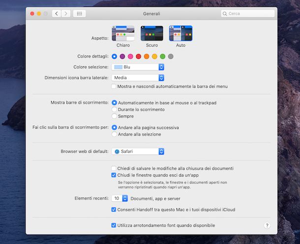 Dark Mode automatica macOS Catalina