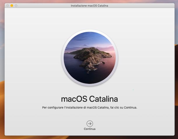 Aggiornare a macOS Catalina