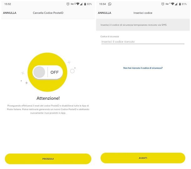 Come cambiare password app Poste Italiane