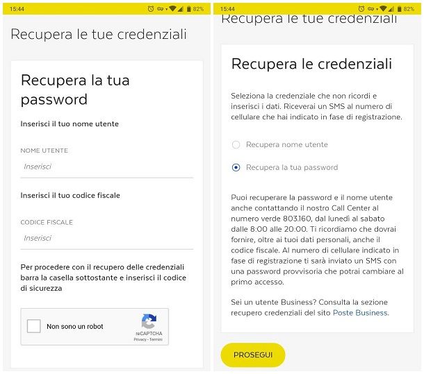 Come cambiare password app Poste Italiane