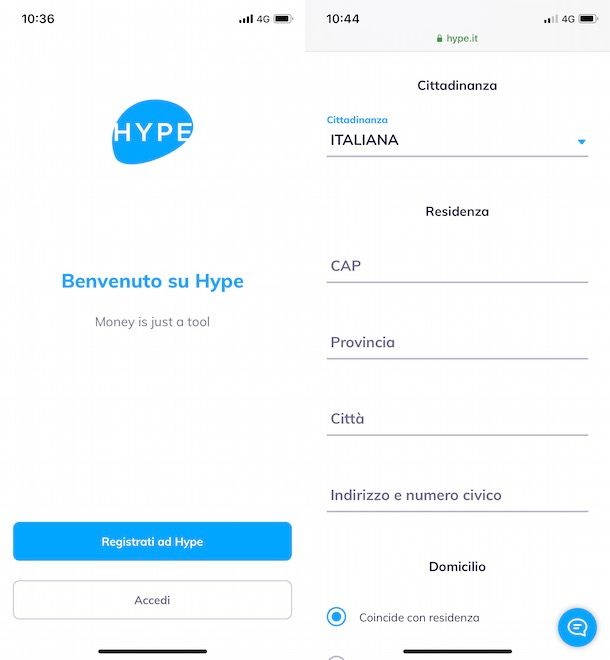 Come registrarsi su HYPE da smartphone e tablet