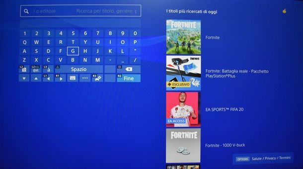 Cercare un gioco completo sul PSN