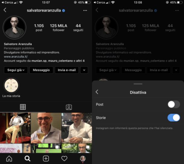 Silenzioso Instagram