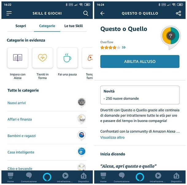 Come configurare Alexa