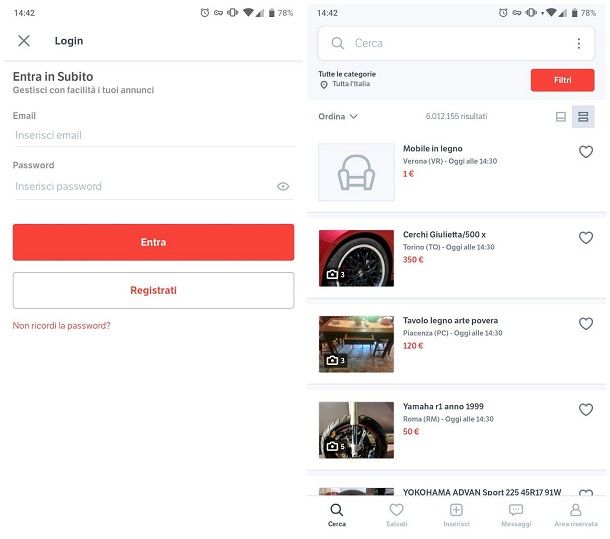 App per vendere vestiti usati