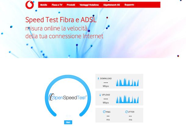Speed test Vodafone