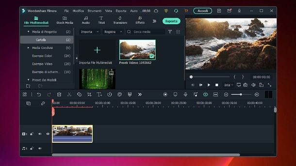 Wondershare Filmora Programmi per creare video con foto e musica per PC gratis