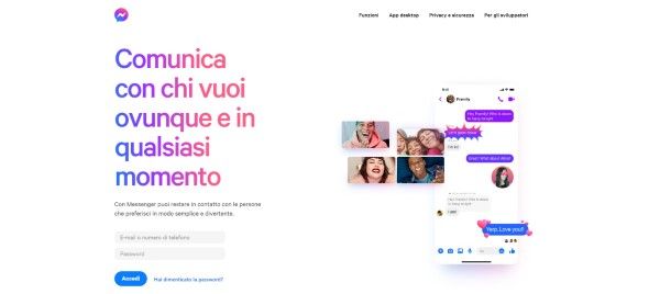 Attivare Messenger senza Facebook