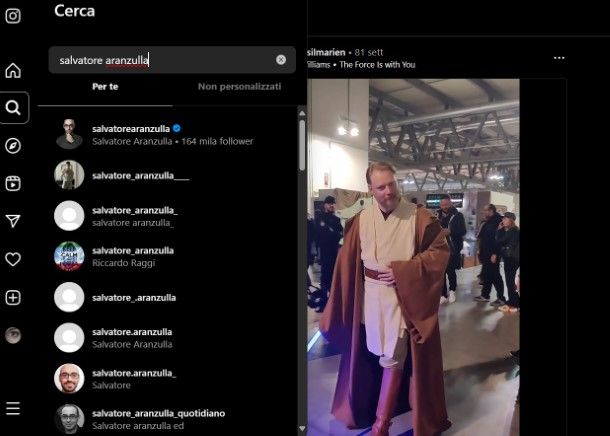 Come trovare una ragazza su Instagram sapendo il nome