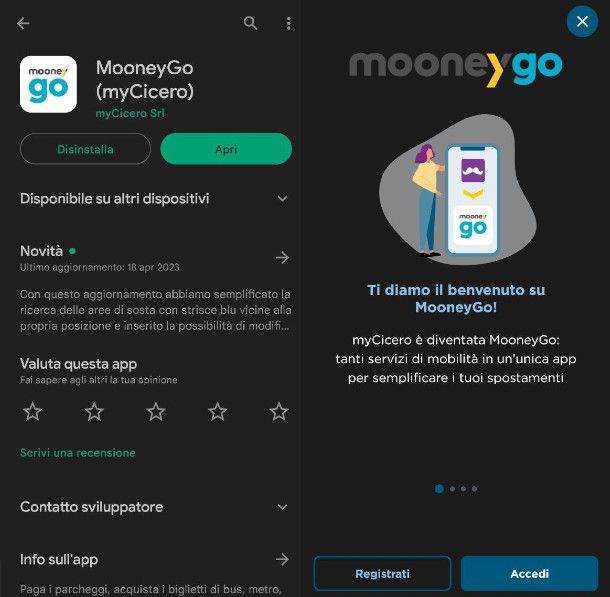 App per pagare parcheggio