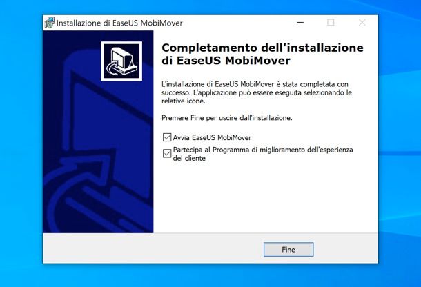 Installazione di EaseUS MobiMover