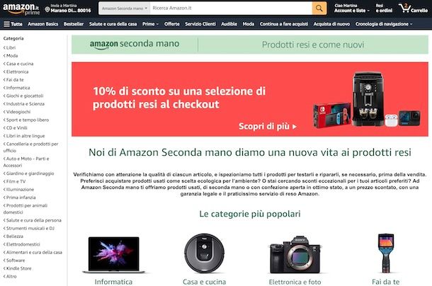 Amazon Seconda mano