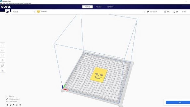 Interfaccia Ultimaker Cura Programmi per stampanti 3D