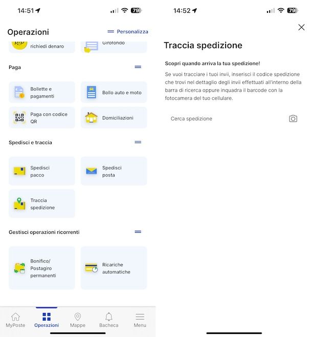 Poste Italiane app