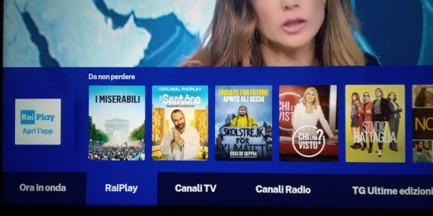 accedere a RaiPlay da telecomando