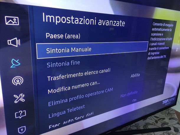 Come recuperare canali TV cancellati: Samsung