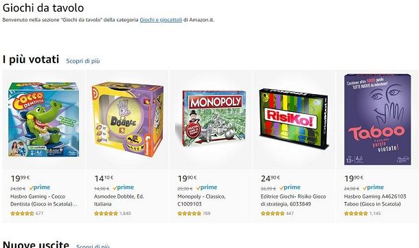 Amazon giochi da tavolo