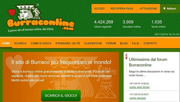 Burraconline sito Web