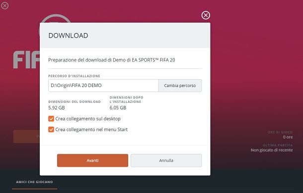 Come scaricare demo FIFA su PC