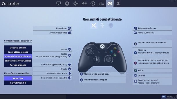 Migliori tasti Fortnite PC con controller