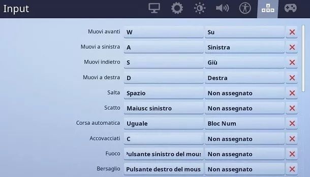 Migliori tasti Fortnite PC con mouse e tastiera