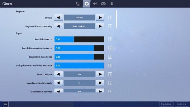 Sensibilità Fortnite Mobile