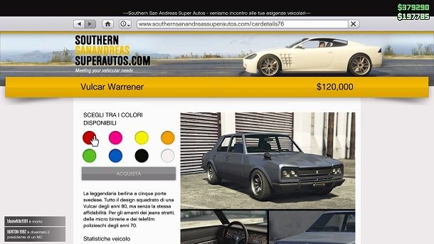 Vulcar Warrener GTA Online