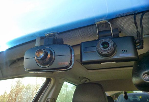 Foto di una Dash cam in auto