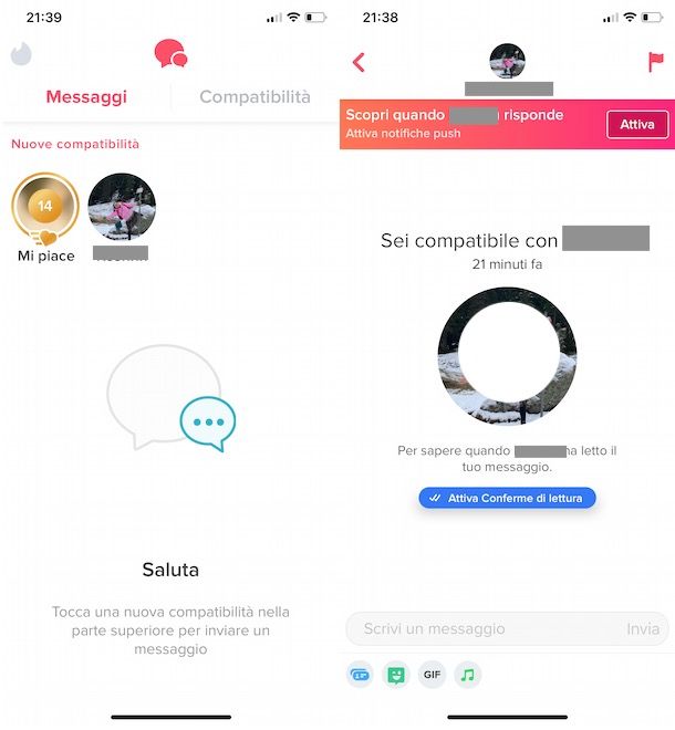 Come iniziare una conversazione su Tinder