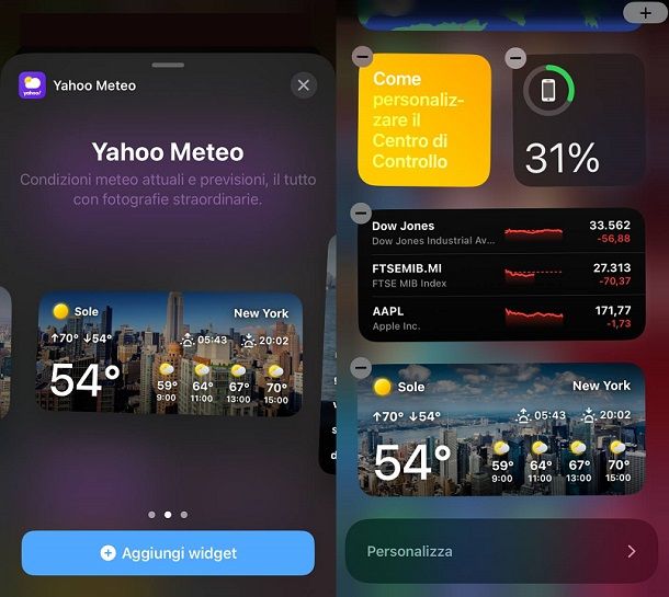 Yahoo Meteo Widget iPhone