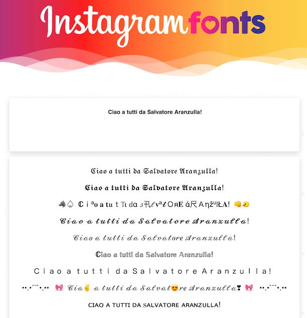 Instagramfonts