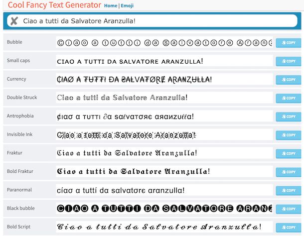 Cool Fancy Text Generator
