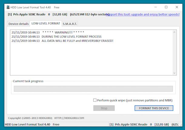 HDD LLF Low Level Format Tool