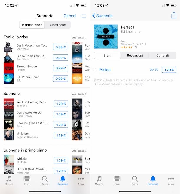 iTunes Store suonerie